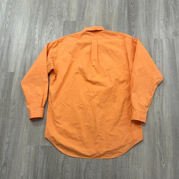 Vintage Polo Ralph Lauren Blake Button Down Shirt Men's Medium Orange Preppy 90s - Picture 5 of 7
